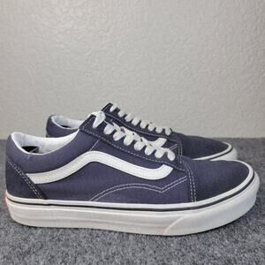 Vans Old Skool Shoes Mens 7 Womens 8.5 Dress Blues Suede Canvas Skate Sneakers